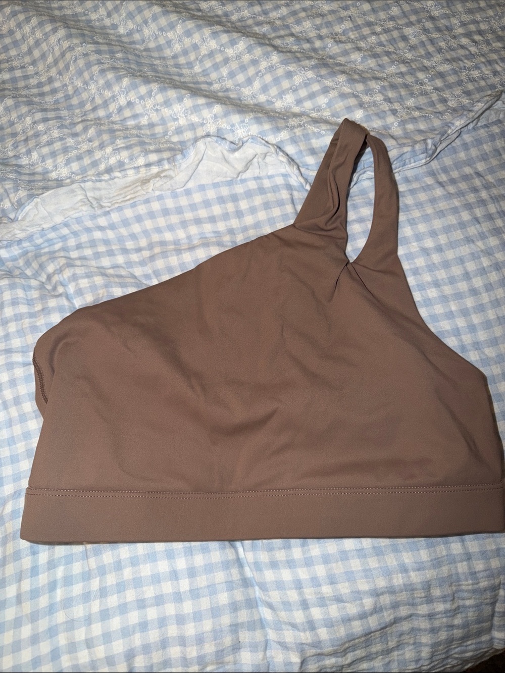 Love Tree One-Shoulder Bralette in Brown